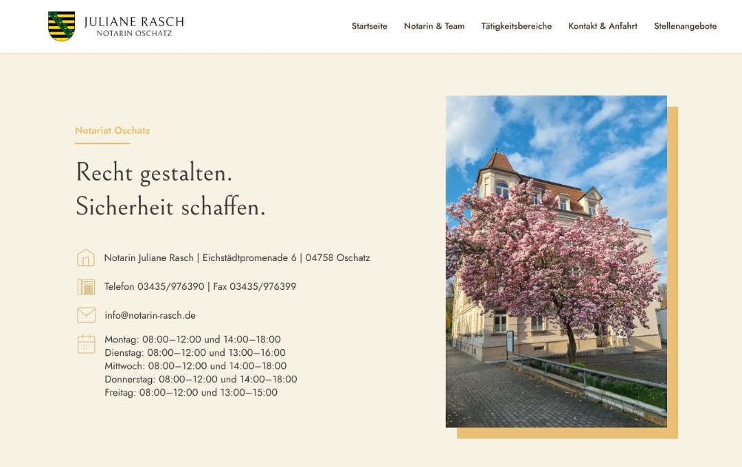 Beispiel‑Webseite Notarbüro 2